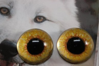 handpainted resin wolf eyes with reference picture