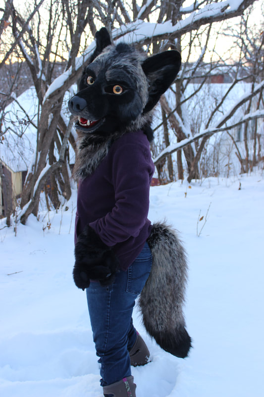 black wolf fursuit partial by Sans Souci Studios