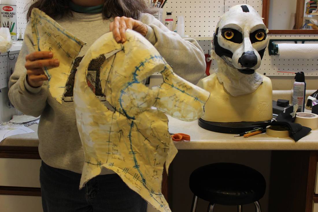 pattern removed from sans souci studios resin wolf head base