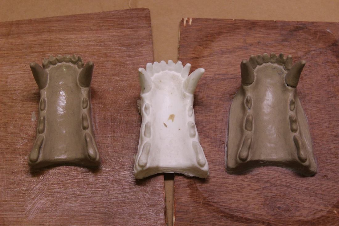 sculpting teeth jawset for resin fursuit wolf head mask