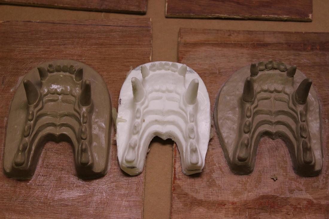 sculpting teeth jawset for resin fursuit wolf head mask