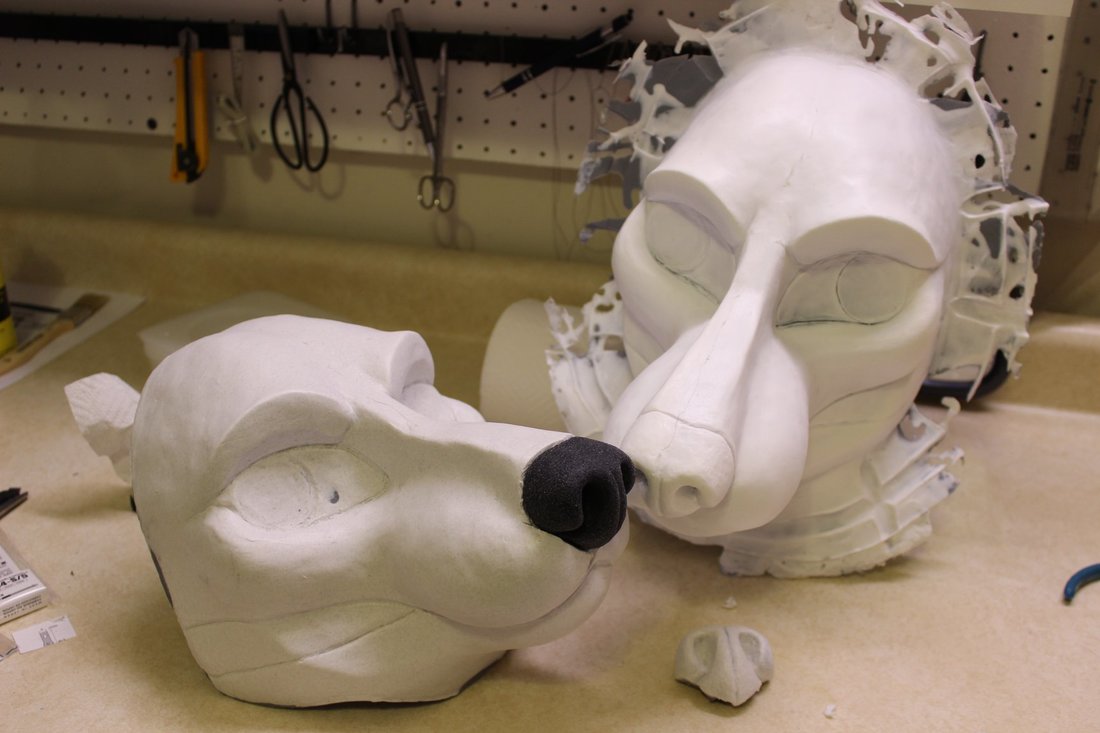 silicone rubber nose for fursuit wolf head