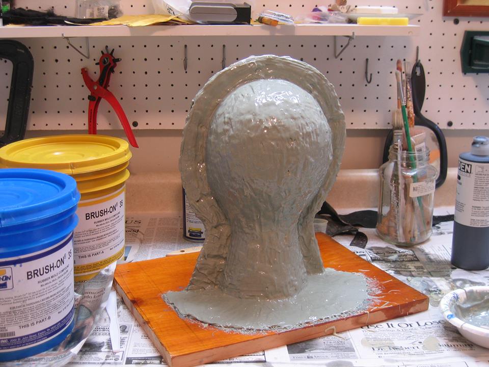 second layer of an urethane rubber mold