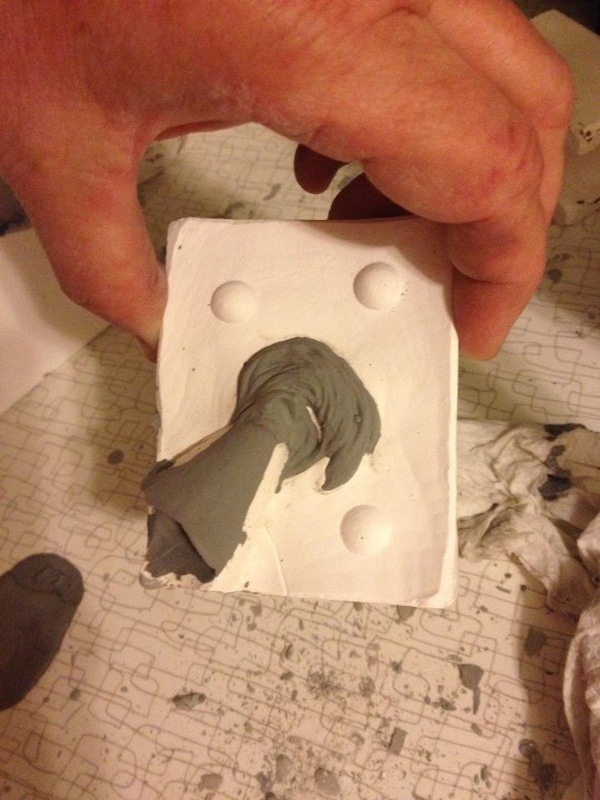 Joanie Berkwitz plaster mold of Sarah Minkiewicz sculpt Dante tail