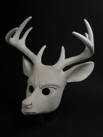 sans souci studios paper mache deer mask