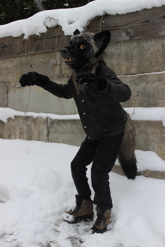 black wolf fursuit partial by sans souci studios