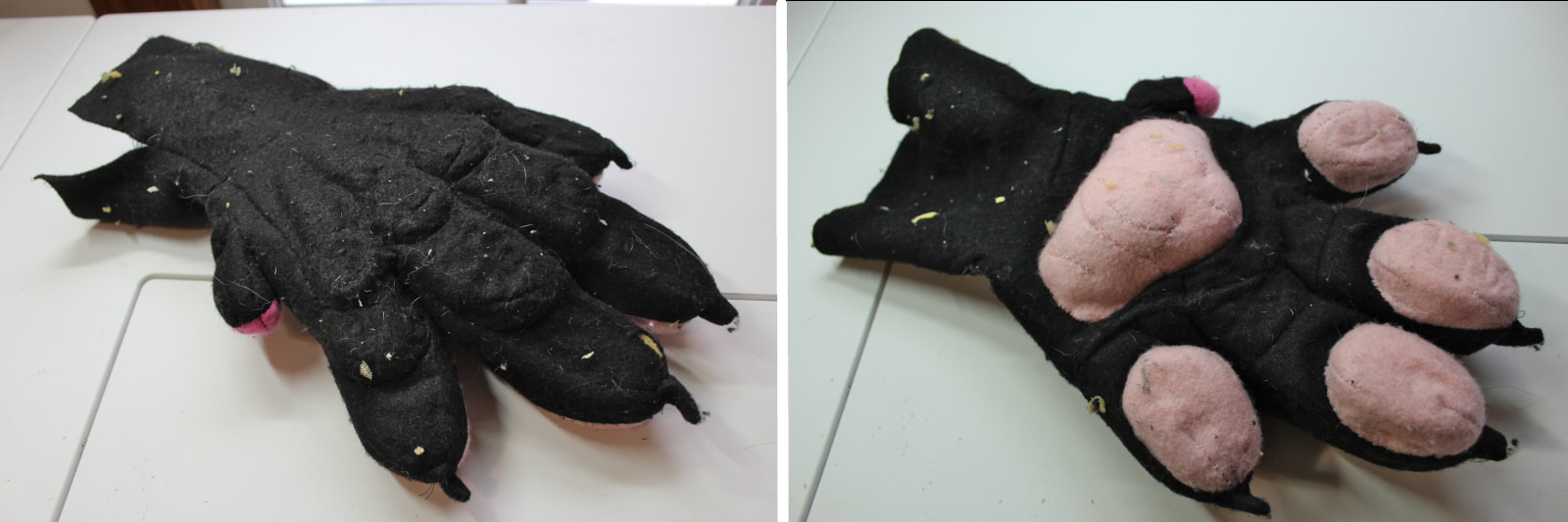 feral canine handpaw for fursuit