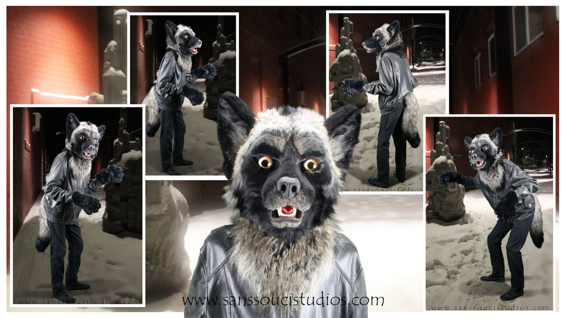 fursuit wolf head partial by sans souci studios in Barre Vermont